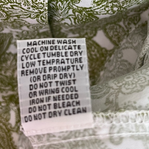 NEW Cathy Daniels 3/4 Sleeve Mallard Green Paisley Printed Shirt. Women’s Small - Picture 8 of 10